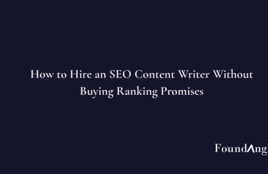 Business owner evaluating an SEO content writer before hiring