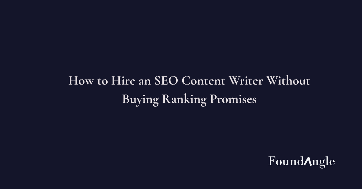 Business owner evaluating an SEO content writer before hiring